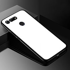 Custodia Silicone Specchio Laterale Cover per Huawei Honor V20 Bianco