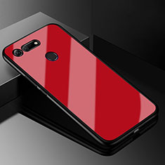 Custodia Silicone Specchio Laterale Cover per Huawei Honor V20 Rosso