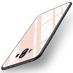 Custodia Silicone Specchio Laterale Cover per Huawei Mate 10 Rosa