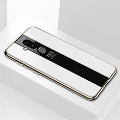 Custodia Silicone Specchio Laterale Cover per Huawei Mate 20 Lite Bianco