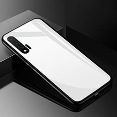 Custodia Silicone Specchio Laterale Cover per Huawei Nova 6 5G Bianco