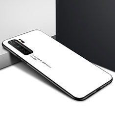 Custodia Silicone Specchio Laterale Cover per Huawei Nova 7 SE 5G Bianco