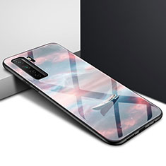 Custodia Silicone Specchio Laterale Cover per Huawei Nova 7 SE 5G Marrone