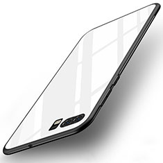 Custodia Silicone Specchio Laterale Cover per Huawei P10 Bianco
