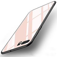 Custodia Silicone Specchio Laterale Cover per Huawei P10 Rosa