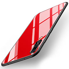 Custodia Silicone Specchio Laterale Cover per Huawei P20 Pro Rosso