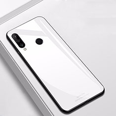 Custodia Silicone Specchio Laterale Cover per Huawei P30 Lite New Edition Bianco