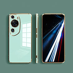 Custodia Silicone Specchio Laterale Cover per Huawei P60 Art Verde
