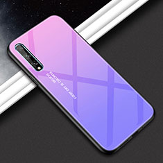 Custodia Silicone Specchio Laterale Cover per Huawei Y8p Viola