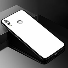 Custodia Silicone Specchio Laterale Cover per Huawei Y9 (2019) Bianco