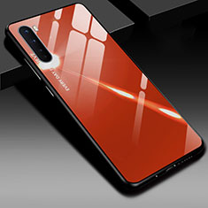 Custodia Silicone Specchio Laterale Cover per OnePlus Nord Arancione
