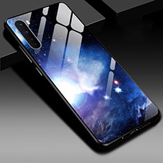 Custodia Silicone Specchio Laterale Cover per OnePlus Nord Cielo Blu