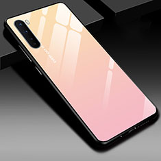 Custodia Silicone Specchio Laterale Cover per OnePlus Nord Giallo