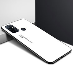 Custodia Silicone Specchio Laterale Cover per Oppo A33 Bianco