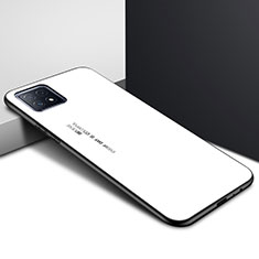 Custodia Silicone Specchio Laterale Cover per Oppo A72 5G Bianco
