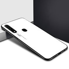 Custodia Silicone Specchio Laterale Cover per Oppo A8 Bianco