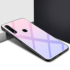 Custodia Silicone Specchio Laterale Cover per Oppo A8 Viola