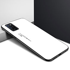 Custodia Silicone Specchio Laterale Cover per Oppo A92 Bianco