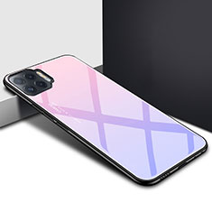 Custodia Silicone Specchio Laterale Cover per Oppo F17 Pro Lavanda