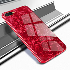 Custodia Silicone Specchio Laterale Cover per Oppo K1 Rosso