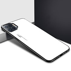 Custodia Silicone Specchio Laterale Cover per Oppo Reno4 F Bianco