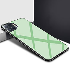 Custodia Silicone Specchio Laterale Cover per Oppo Reno4 F Verde Pastello