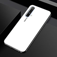 Custodia Silicone Specchio Laterale Cover per Realme X50m 5G Bianco
