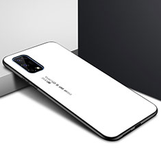 Custodia Silicone Specchio Laterale Cover per Realme X7 Pro 5G Bianco