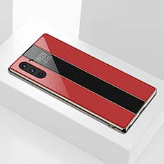 Custodia Silicone Specchio Laterale Cover per Samsung Galaxy Note 10 5G Rosso