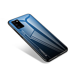 Custodia Silicone Specchio Laterale Cover per Samsung Galaxy S20 FE 2022 5G Blu