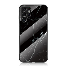 Custodia Silicone Specchio Laterale Cover per Samsung Galaxy S22 Ultra 5G Nero