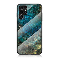 Custodia Silicone Specchio Laterale Cover per Samsung Galaxy S23 Ultra 5G Verde