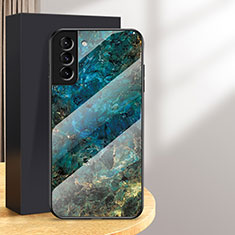 Custodia Silicone Specchio Laterale Cover per Samsung Galaxy S24 Plus 5G Verde