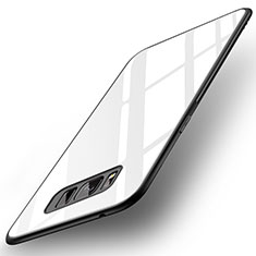 Custodia Silicone Specchio Laterale Cover per Samsung Galaxy S8 Bianco