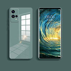 Custodia Silicone Specchio Laterale Cover per Vivo iQOO 8 Pro 5G Verde