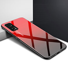 Custodia Silicone Specchio Laterale Cover per Xiaomi Mi 10T Pro 5G Rosso
