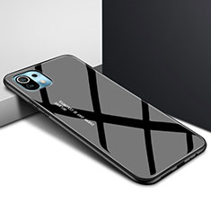 Custodia Silicone Specchio Laterale Cover per Xiaomi Mi 11 Lite 4G Nero