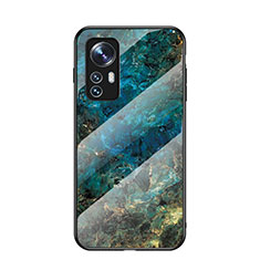 Custodia Silicone Specchio Laterale Cover per Xiaomi Mi 12 5G Blu
