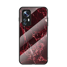 Custodia Silicone Specchio Laterale Cover per Xiaomi Mi 12 5G Rosso