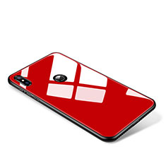 Custodia Silicone Specchio Laterale Cover per Xiaomi Mi Mix 2S Rosso