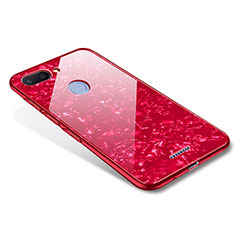 Custodia Silicone Specchio Laterale Cover per Xiaomi Redmi 6 Rosso