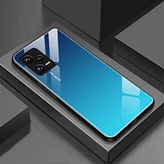 Custodia Silicone Specchio Laterale Cover per Xiaomi Redmi Note 12 5G Blu