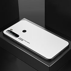 Custodia Silicone Specchio Laterale Cover per Xiaomi Redmi Note 8T Bianco