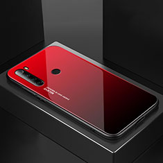 Custodia Silicone Specchio Laterale Cover per Xiaomi Redmi Note 8T Rosso