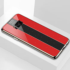 Custodia Silicone Specchio Laterale Cover S01 per Samsung Galaxy S8 Rosso