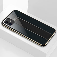 Custodia Silicone Specchio Laterale Cover T01 per Apple iPhone 11 Nero