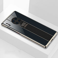 Custodia Silicone Specchio Laterale Cover T01 per Huawei Mate 30E Pro 5G Nero