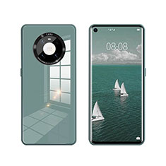 Custodia Silicone Specchio Laterale Cover T01 per Huawei Mate 40 Verde