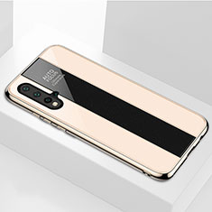 Custodia Silicone Specchio Laterale Cover T01 per Huawei Nova 5 Pro Oro