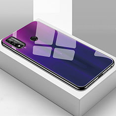 Custodia Silicone Specchio Laterale Cover T01 per Huawei P Smart (2020) Viola